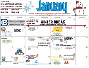 ✨January 2026 Activity Calendar ✨